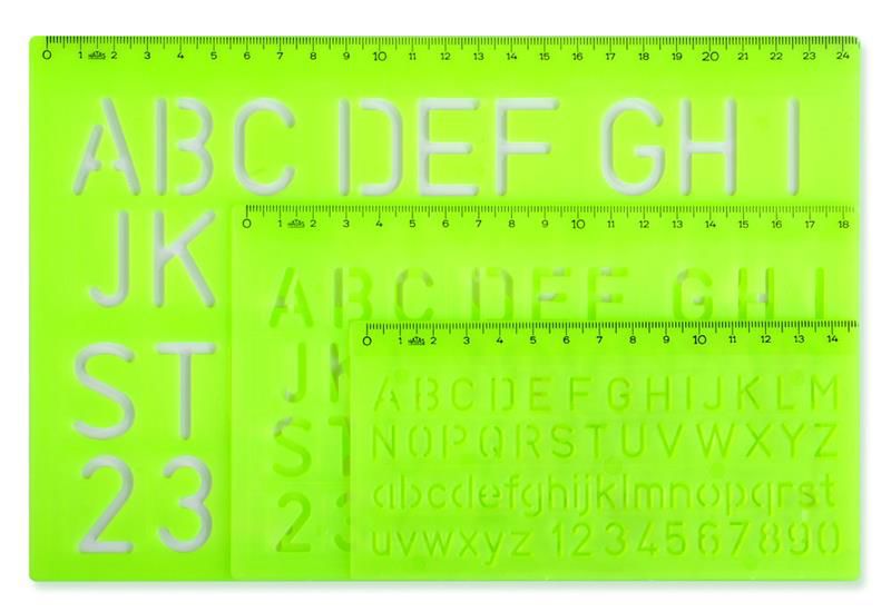 HATAS ÖLÇEKLİ HARF ŞABLONU 3 LÜ