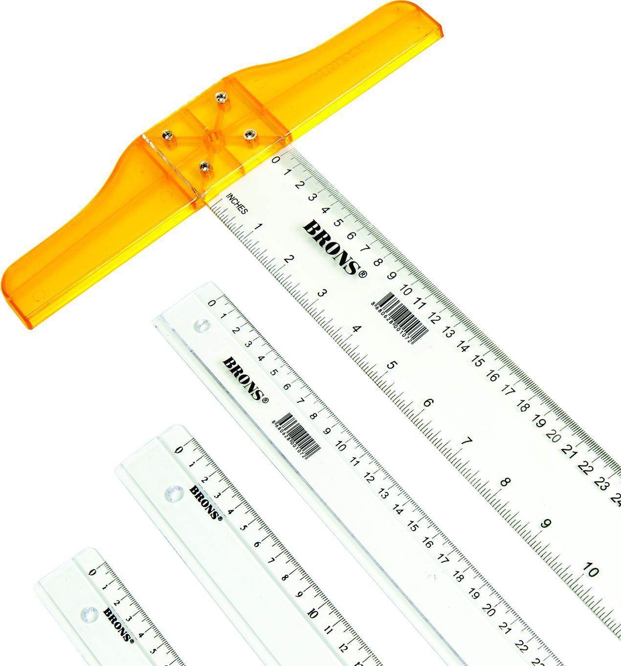 BRONS 75 CM SABİT BAŞLIKLI T CETVEL